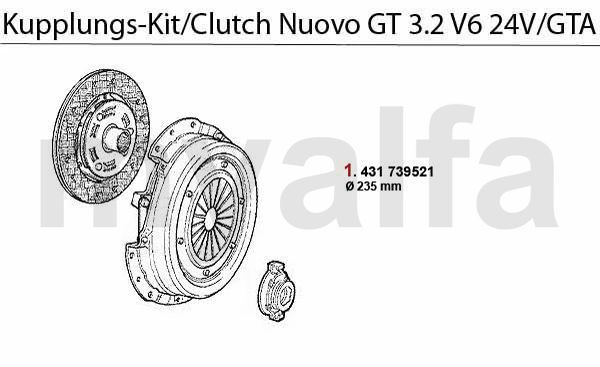 Koppelings-kit 3.2 V6 24V/GTA
