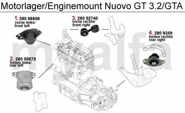 Motorsteun 3.2 V6 24V/GTA