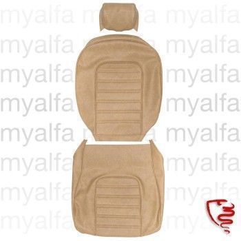Sitzbezug Spider Bj.1978-85 / 1600 bis 1989, Skay beige 565, Quernähte, Kopfstütze 19 cm