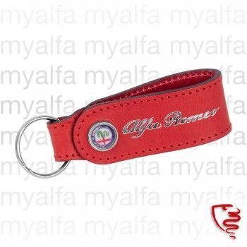 Original Alfa Romeo           Schlüsselanhänger, Leder rot  