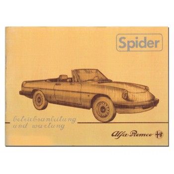 Bedienungsanleitung Spider    Bj.1983-85 (Nachdruck)        