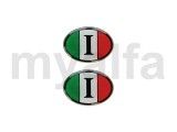 Nationalitätenschild 36x25mm  Italien selbstklebend oval 2St