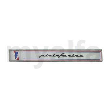 BADGE PININFARINA SPIDER 1985-93 AT THE SIDE