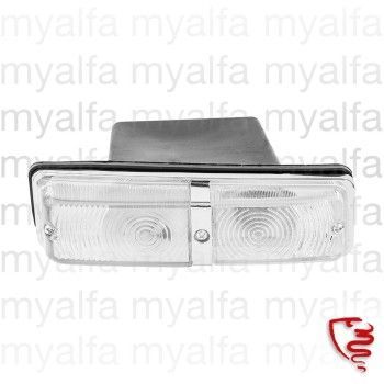 INDICATOR GIULIA 1962-73 WHITE/WHITE , FRONT RIGHT ALTISSIMO, CHROME DIVIDER
