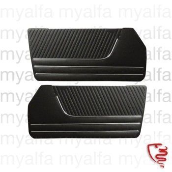 SET INNER DOOR TRIM PANELS SPIDER 1966-77 VINYL BLACK