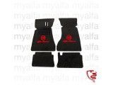 FOOT MAT SET GT BERTONE STANDING PEDALS, BLACK, WITH RED BADGE FOOT MAT SET GT BERTONE STANDING PEDALS, BLACK, WITH RED BADGE