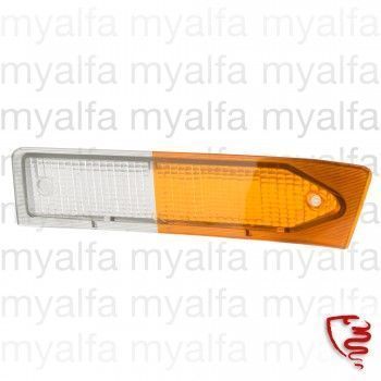 Knipperlichtglas Alfetta GT/V (116)1.Serie, links, wit/oranje