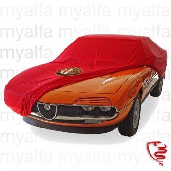 Autohoes Montreal maatwerk, rood incl. Alfa Romeo mbleem en draagtas