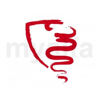 Sticker "myalfa" rood 12,5 cm