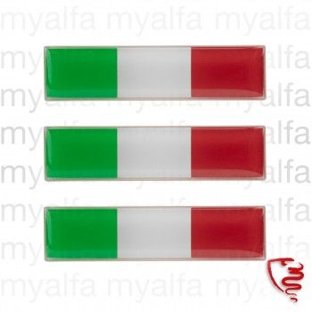Italiaanse vlag 47x12 zelfklevend rechthoekig 3 stks