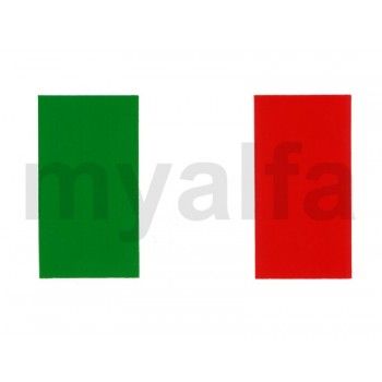 Sticker Italiaanse vlag 120mm