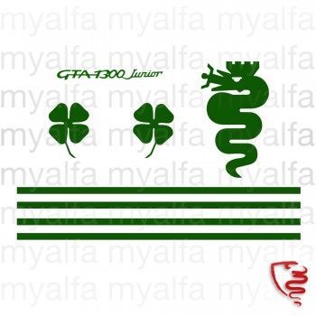 Stickerset  "GTA 1300 Junior" groen