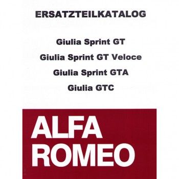 Onderdelenboek Giulia      Sprint GT/GT Veloce/GTA/GTC,  510 paginas