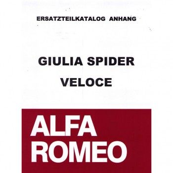 Onderdelenboek  toevoegong op 952 101 0 Giulia Spider Veloce (ital.), 140 paginas