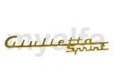 Type aanduiding  "Giulietta Sprint"  goud, 110mm