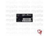 Typeplaatje (metaal) 10530  1300 GT Junior in motorruimte