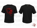 T-Shirt zwart, Logo "myalfa", 100% katoen